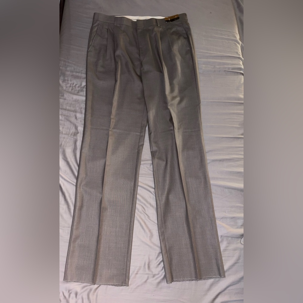 NWT unhemmed VINCI MENS Gray Dress Pants
